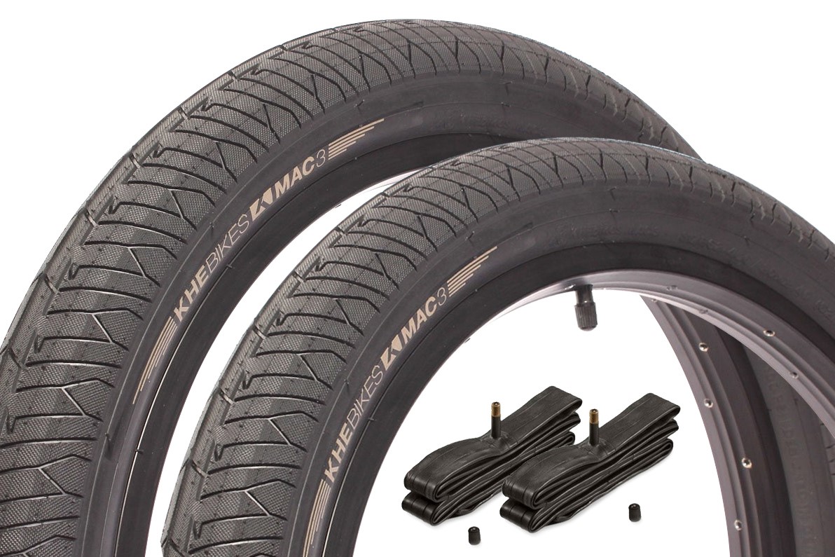 BMX tire set KHE MAC3 20 inch x 2.40 inch + AV inner tube