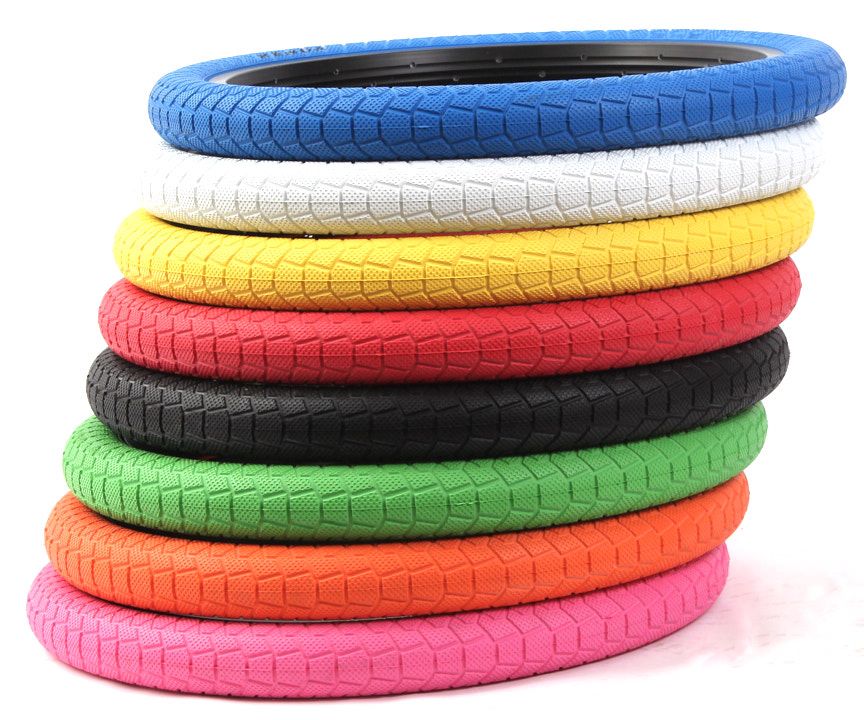 BMX tire set KENDA 20 inch x 1.95 inch green + AV inner tube