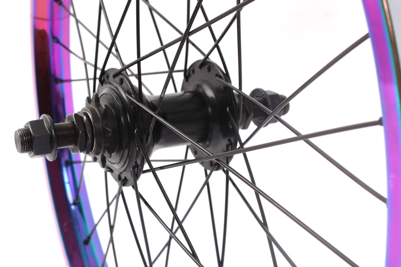Tylne koło BMX KHE MVP 20″ Oil Slick 14 mm