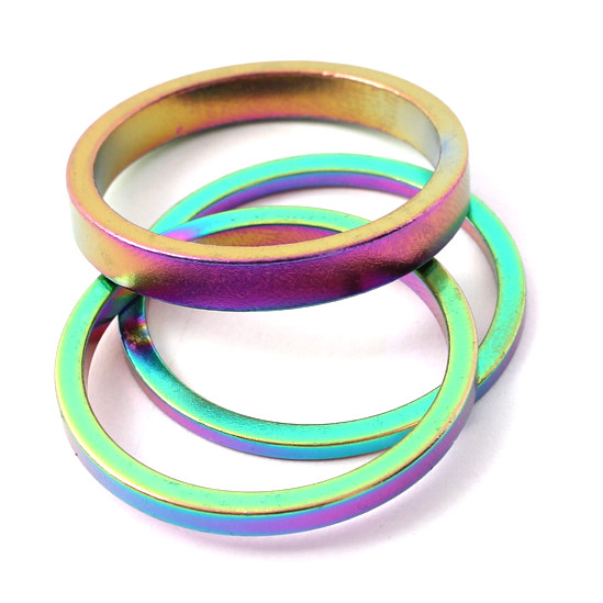 Dystanse sterów BMX KHE Oil Slick 1 1/8″, 3 szt.
