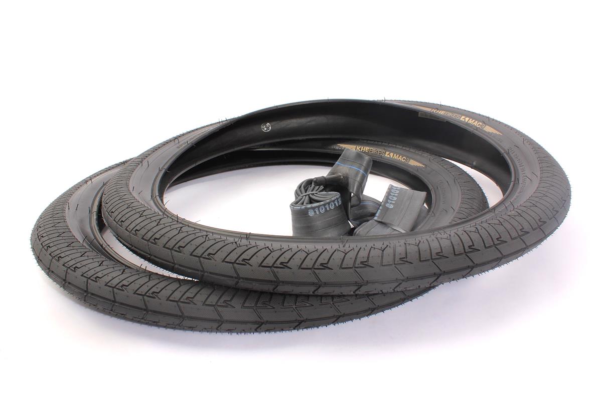 BMX tires 2x MAC3 + 2x KHE Twiggy tube