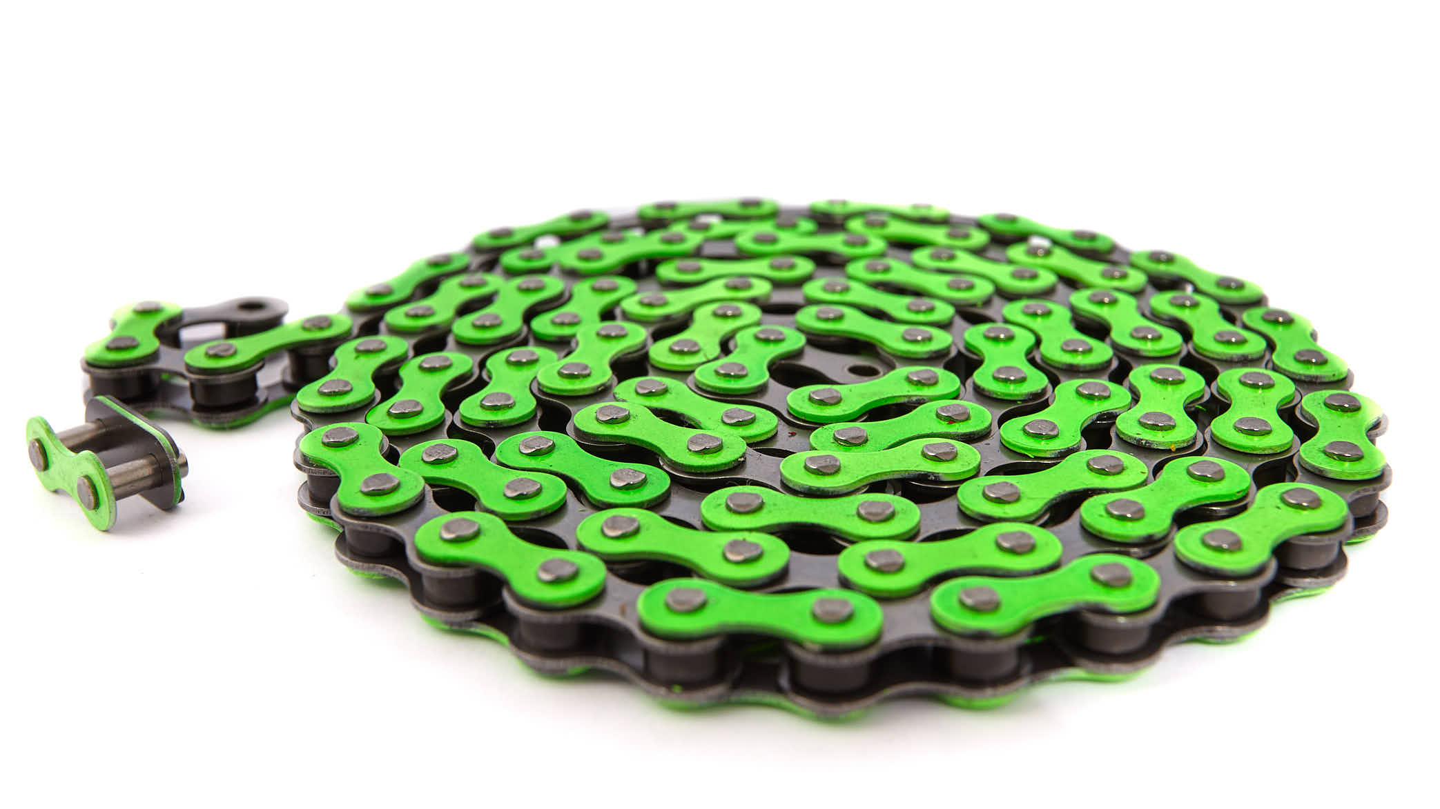 BMX Kette mit 112 Gliedern und Kettenschloss in Grün
