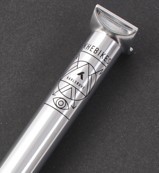 Sztyca BMX KHE Pivotal 25,4 × 200 mm, srebrna