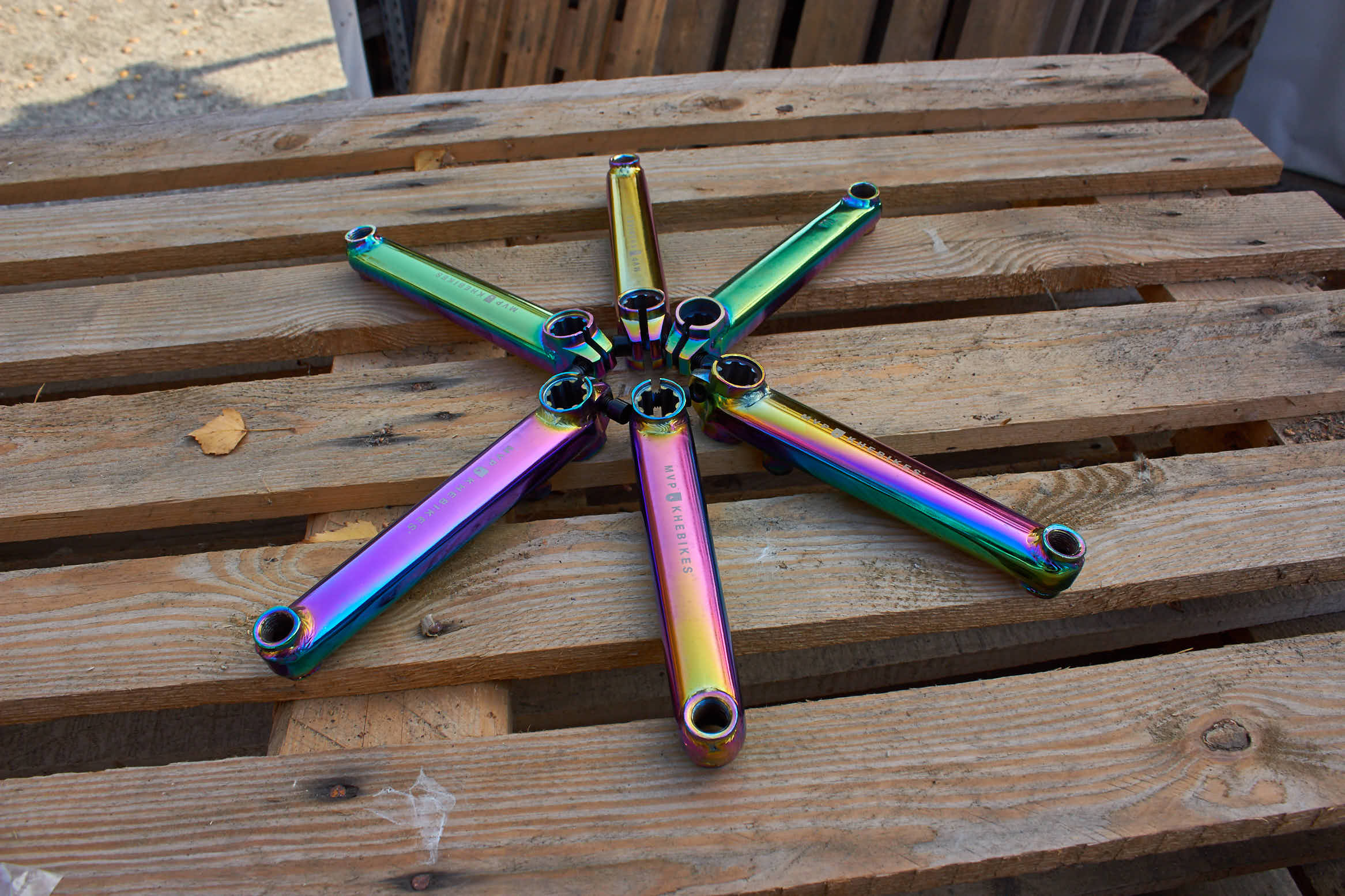 Ramiona korby BMX KHE MVP 8T 170 mm, Oil Slick