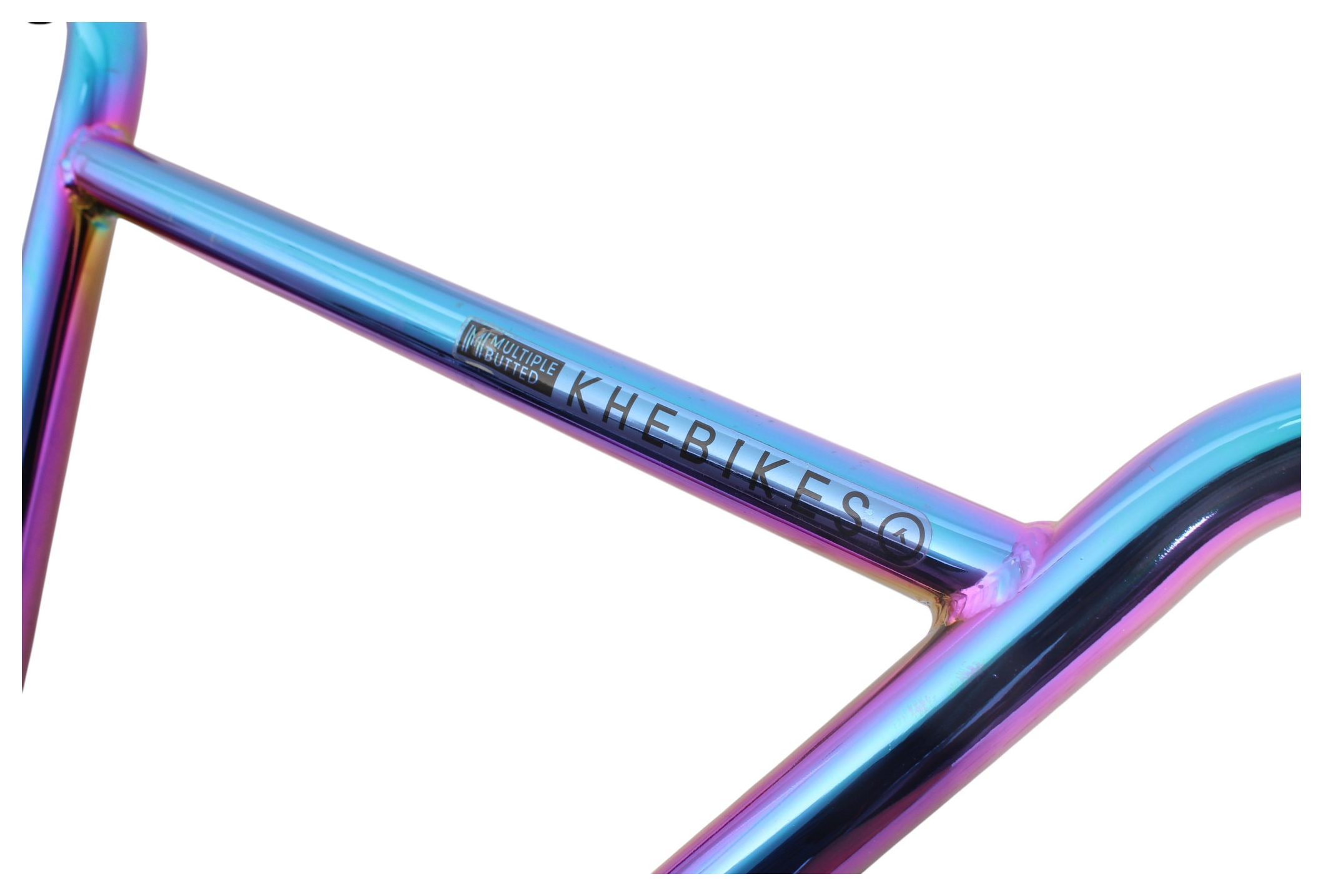 BMX Lenker KHE MVP 9 Zoll oil slick + KHE Pyramide Griffe