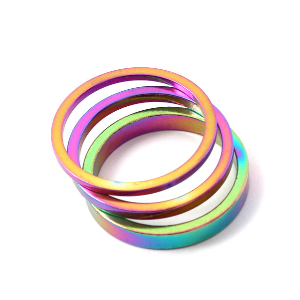 Dystanse sterów BMX KHE Oil Slick 1 1/8″, 3 szt.