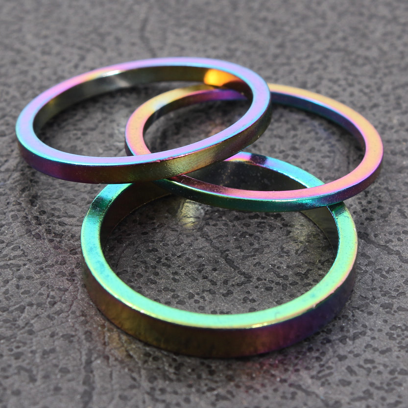 Dystanse sterów BMX KHE Oil Slick 1 1/8″, 3 szt.