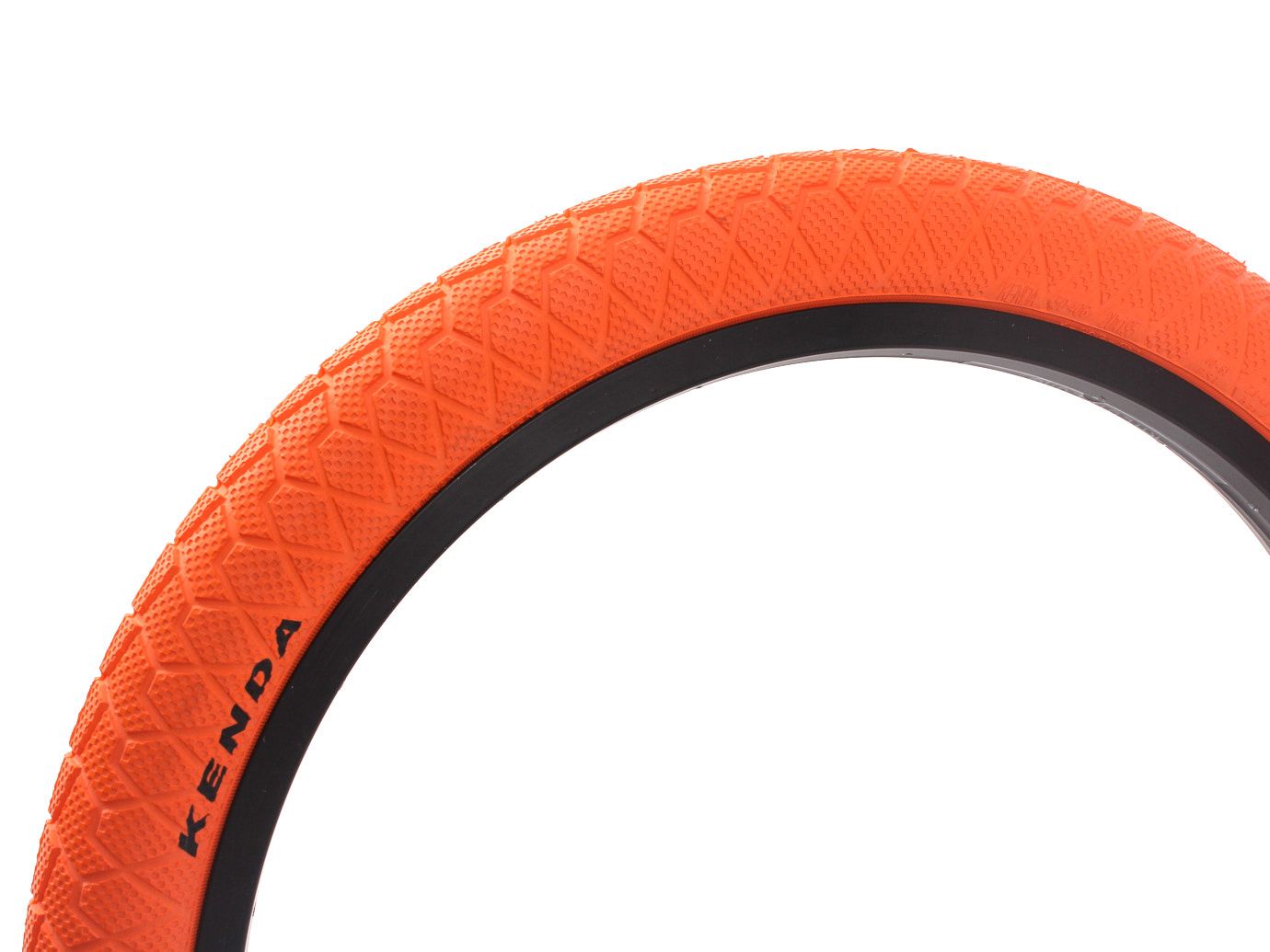 BMX tire set KENDA 20 inch x 1.95 inch orange + AV inner tube