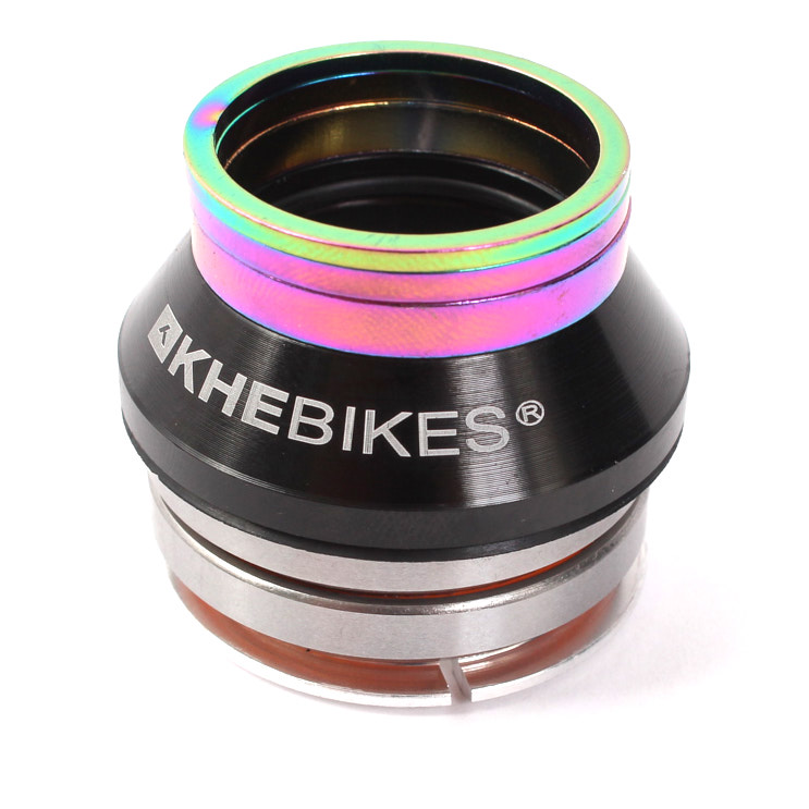 Zintegrowane stery BMX KHE z dystansami Oil Slick