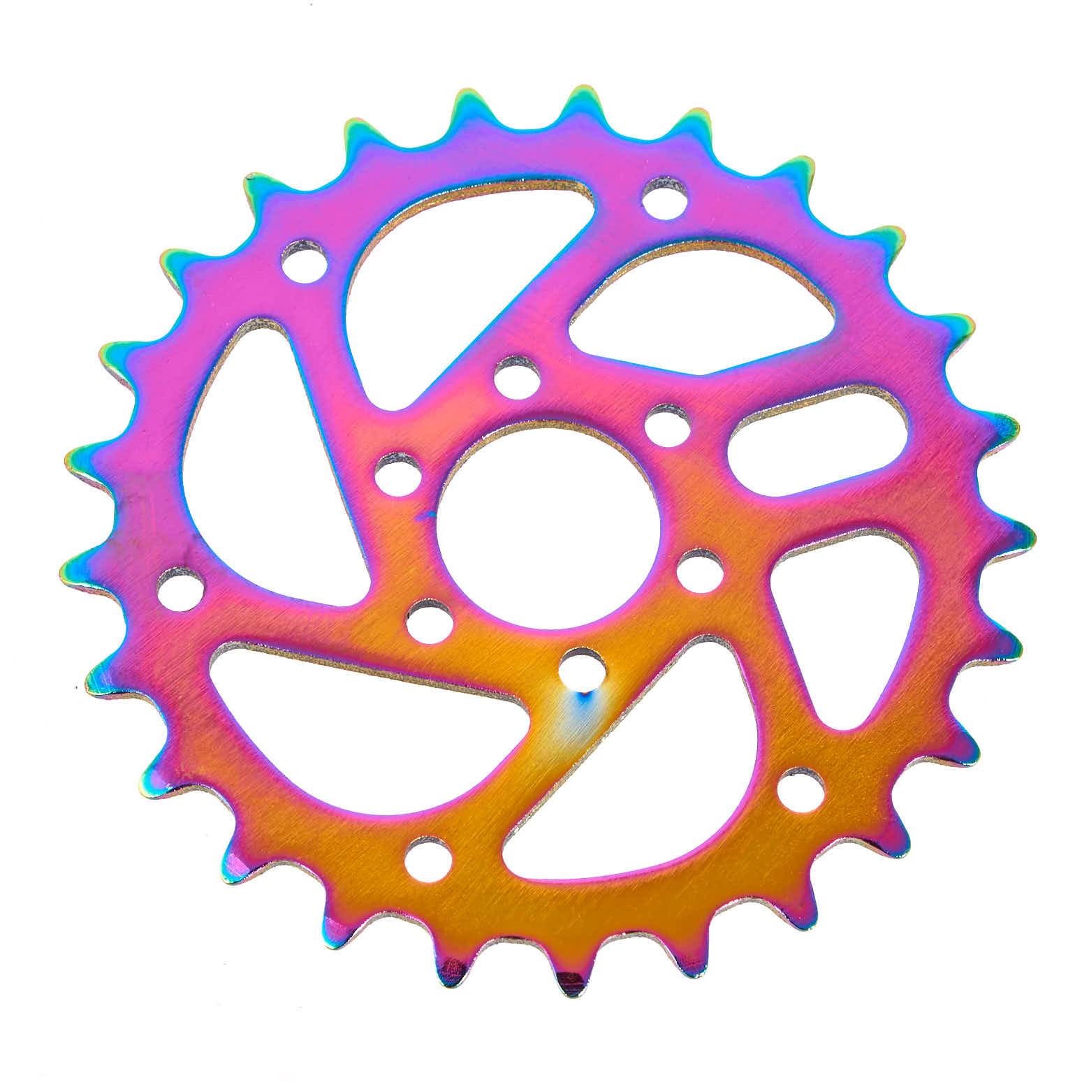 Zębatka BMX KHE MVP 25T, stal Oil Slick