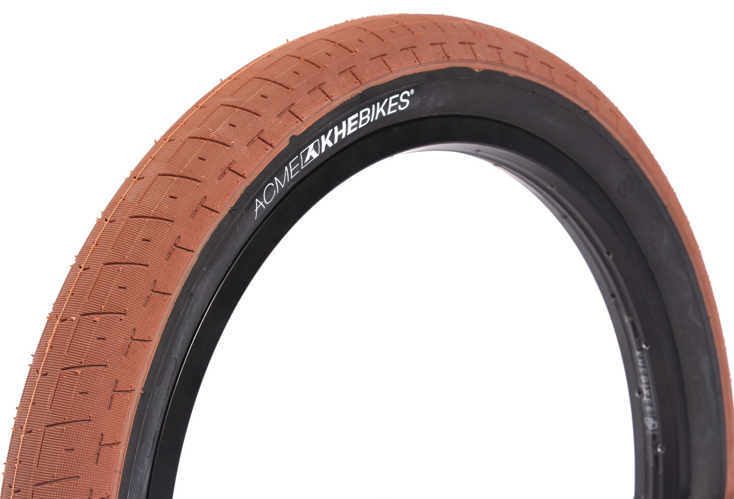 Opona BMX KHE ACME 20 × 2,40″, czarno-brązowa