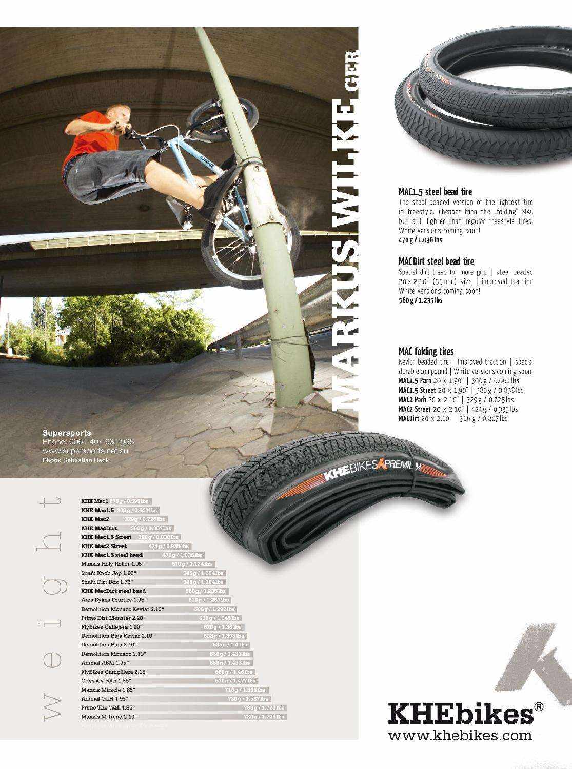 Opona składana BMX KHE MAC2+ 20 × 2,30″