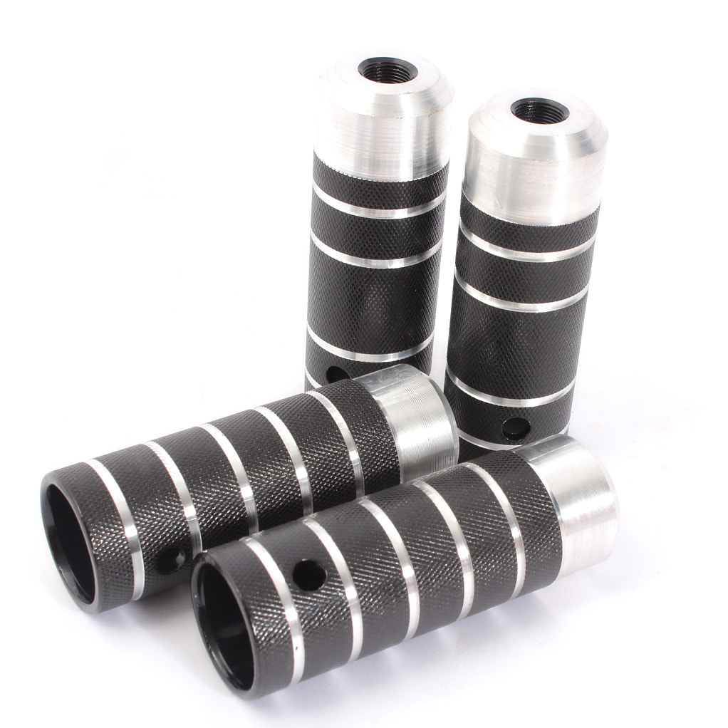 KHEbikes Peg Set 7005 Aluminium für 14mm Achse hinten und 10mm Achsen vorne