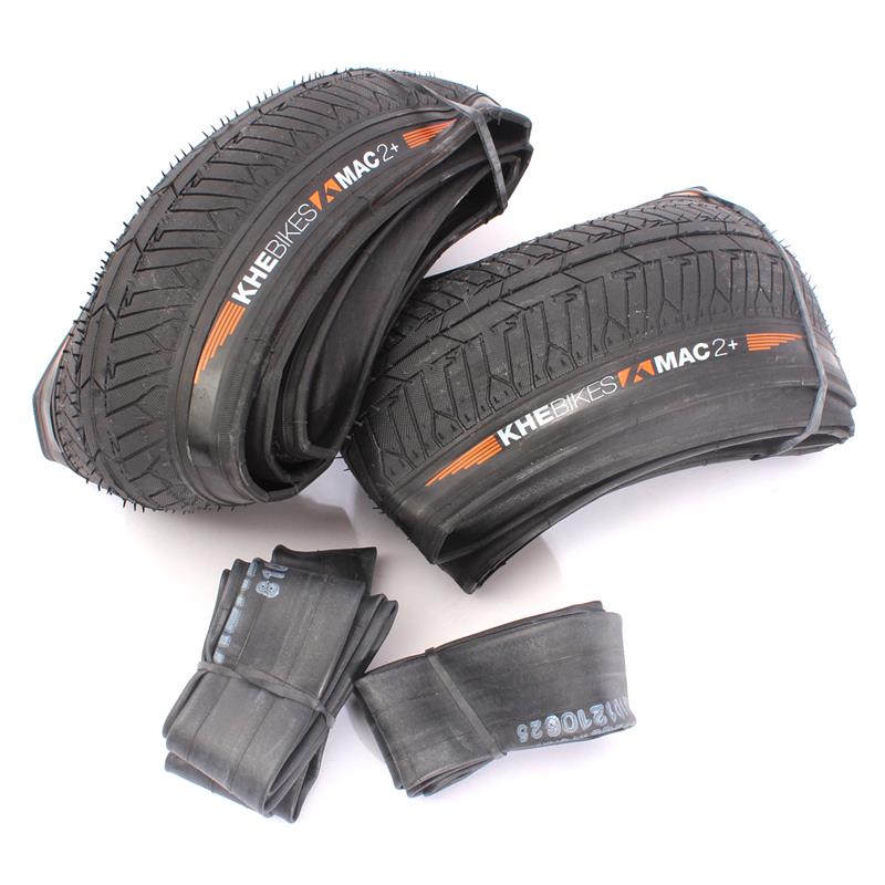 BMX tires 2x MAC2+ folding + 2x KHE Twiggy tube